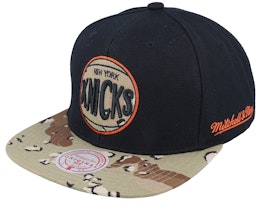 New York Knicks Choco Camo Hwc Black Snapback - Mitchell & Ness