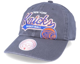 New York Knicks El Jefe Strapback Grey Dad Cap - Mitchell & Ness