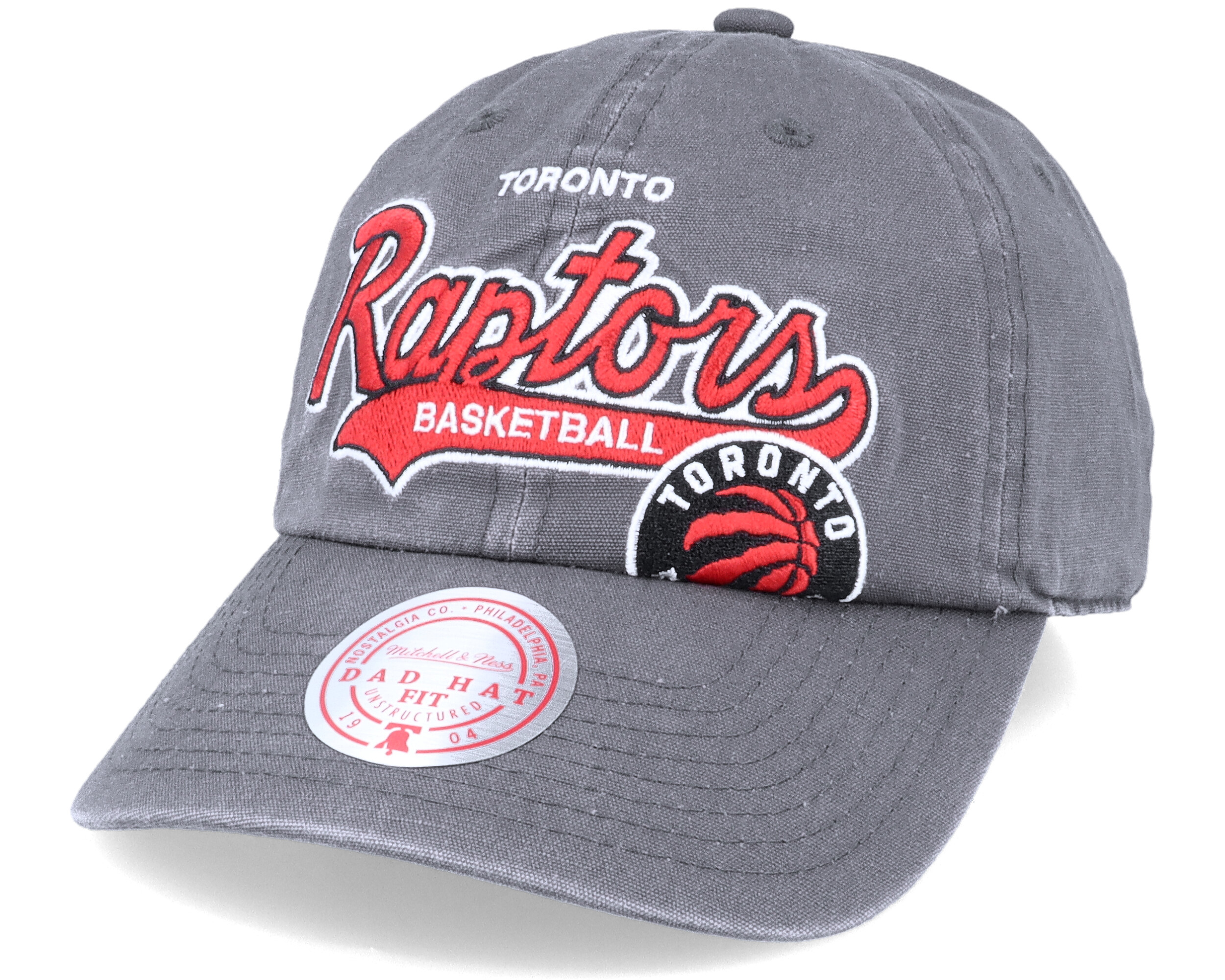 Mitchell & Ness Toronto Raptors Script Dad Hat in Black for Men