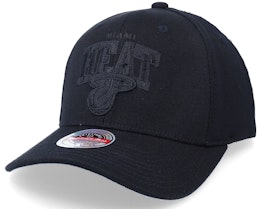 Miami Heat Black Out Arch Black Adjustable - Mitchell & Ness