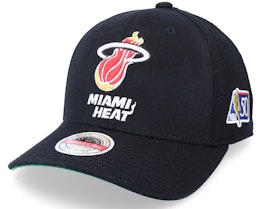 Miami Heat 50th Anniversary Patch Black Adjustable - Mitchell & Ness