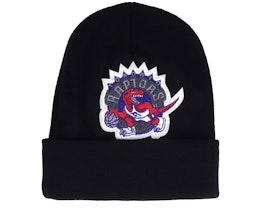 Toronto Raptors Chenille Logo Knit Black Cuff - Mitchell & Ness
