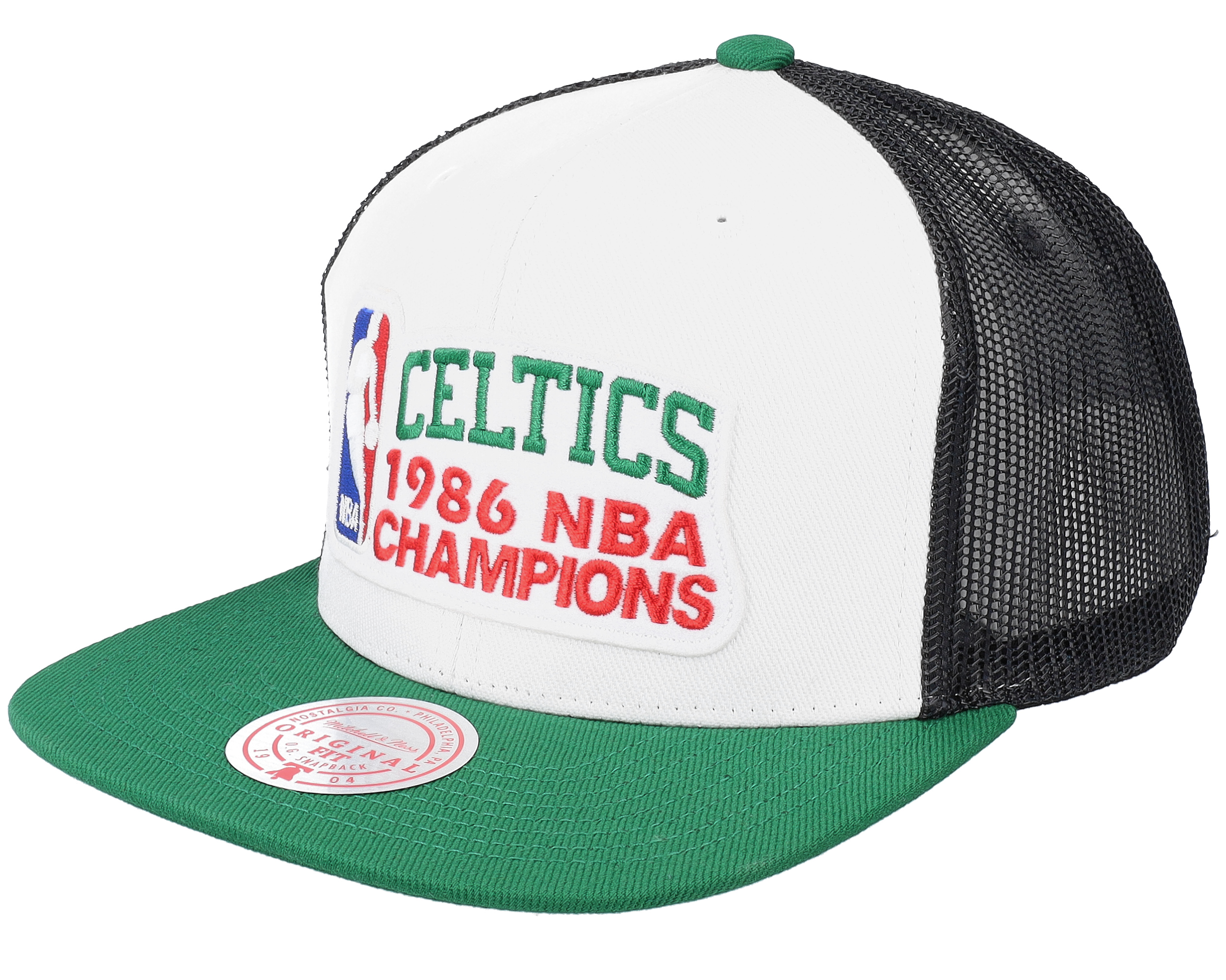 Boston Celtics Mitchell & Ness Hardwood Classics SOUL Champs Fest Trucker  Adjustable Hat - White