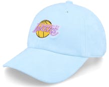 Los Angeles Lakers Suede Blue Dad Cap - Mitchell & Ness