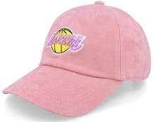 Los Angeles Lakers Suede Pink Dad Cap - Mitchell & Ness