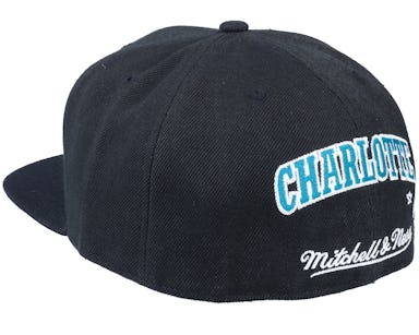 MITCHELL & NESS Logo History Fitted HWC Charlotte Hornets Snapback  HHSF5150-CHOYYPPPBLCK - Karmaloop