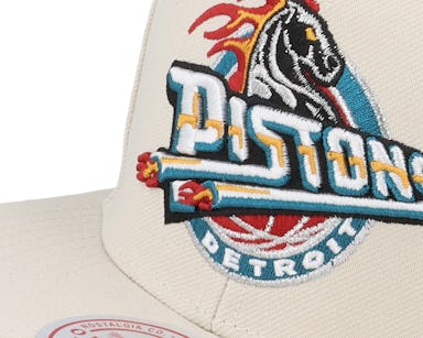 Detroit Pistons HWC Off White Cream Snapback - Mitchell & Ness cap