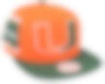 University Of Miami Jumbotron Ncaa Orange/Green Snapback - Mitchell & Ness