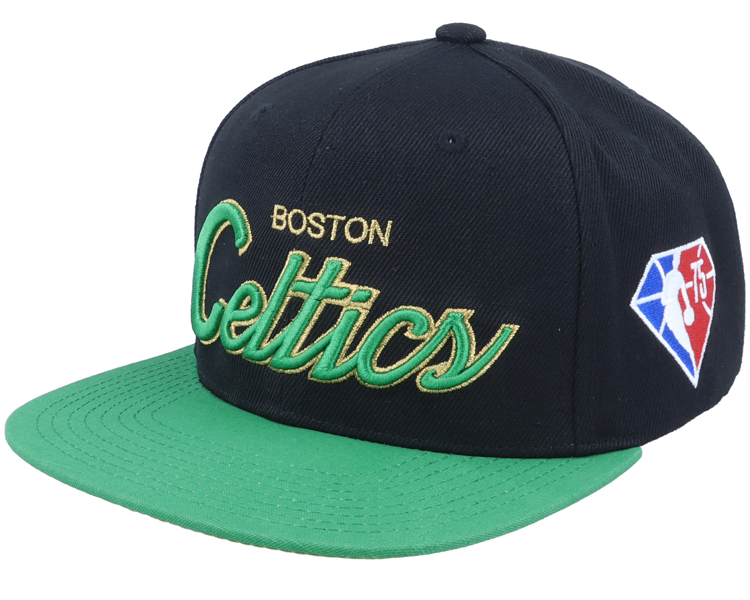 Boston Celtics 75th Gold Nba Black Snapback Mitchell & Ness cap