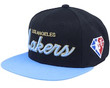 Los Angeles Lakers 75th Gold Nba Black/blue Snapback - Mitchell & Ness