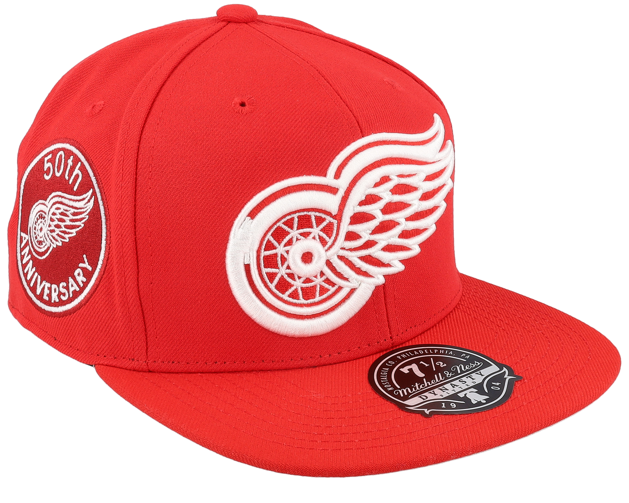 Mitchell & Ness - NHL Black snapback Cap - Detroit Red Wings Vintage Script Black/Red Snapback @ Hatstore