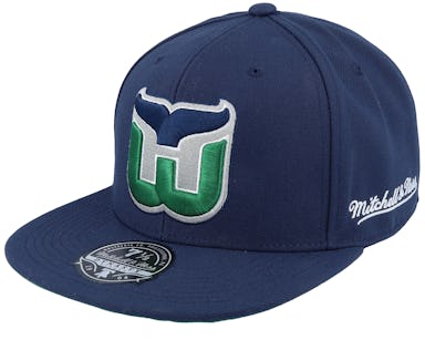 Mitchell & Ness Distressed Logo Tee Hartford Whalers