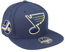 St. Louis Blues Vintage Blue Fitted - Mitchell & Ness