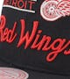 Detroit Red Wings Retro Lock Up Black Snapback - Mitchell & Ness