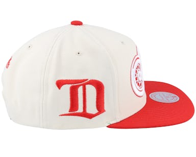 Detroit Red Wings Vintage Off White/Red Snapback - Mitchell & Ness