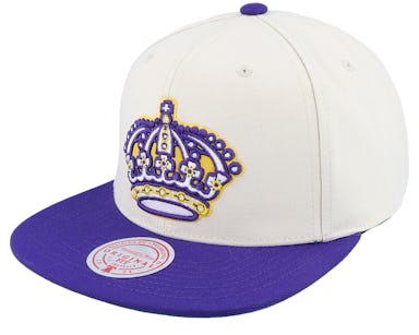 Mitchell & Ness Los Angeles Kings 50th Anniversary Winter White Snapback  Hat, MITCHELL & NESS HATS, CAPS