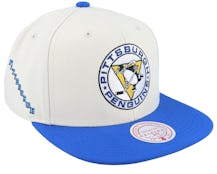 Pittsburgh Penguins Vintage Off White/Blue Snapback - Mitchell & Ness