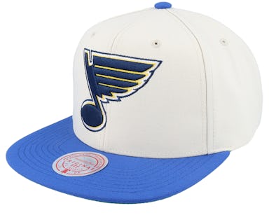 St. Louis Blues Vintage Off White/Blue Snapback - Mitchell & Ness cap