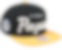 Pittsburgh Penguins Vintage Script Black/Yellow Snapback - Mitchell & Ness