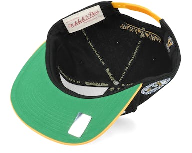 Pittsburgh Penguins Diagonal Script Black/Yellow Two Tone Plastic Snapback  Adjustable Plastic Snap Back Hat/Cap