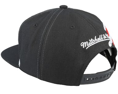 Detroit Red Wings Vintage Paintbrush Black Snapback - Mitchell & Ness