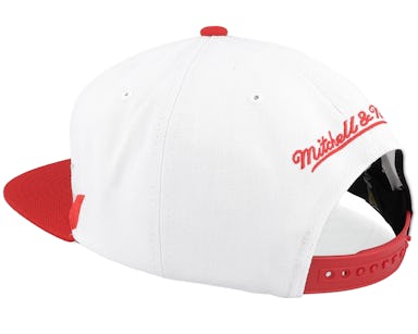 Detroit Red Wings Vintage Sharktooth White/Red Snapback - Mitchell & Ness