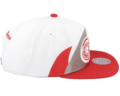 Detroit Red Wings Mitchell & Ness Vintage Sharktooth Snapback Hat - White/ Red