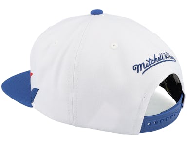 New York Rangers Mitchell & Ness Vintage Sharktooth Snapback Hat -  White/Blue