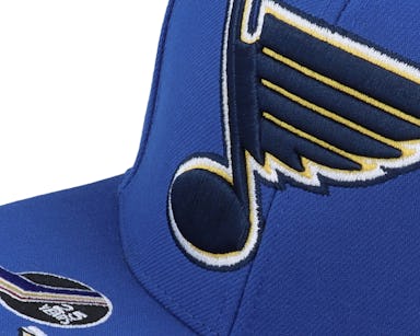 St. Louis Blues Vintage Hat Trick Blue Snapback - Mitchell & Ness cap
