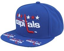 Washington Capitals Vintage Hat Trick Blue Snapback - Mitchell & Ness