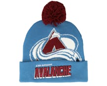 Colorado Avalanche Punch Out Knit Blue Pom - Mitchell & Ness