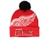 Detroit Red Wings Punch Out Knit Red Pom - Mitchell & Ness