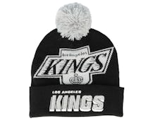Los Angeles Kings Punch Out Knit Black Pom - Mitchell & Ness