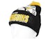 Pittsburgh Penguins Punch Out Knit Black Pom - Mitchell & Ness