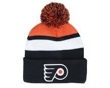Philadelphia Flyers Stripe Knit Black/Orange Pom - Mitchell & Ness