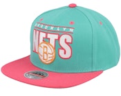 Hatstore Exclusive x Brooklyn Nets Lollipop Teal/Pink Snapback