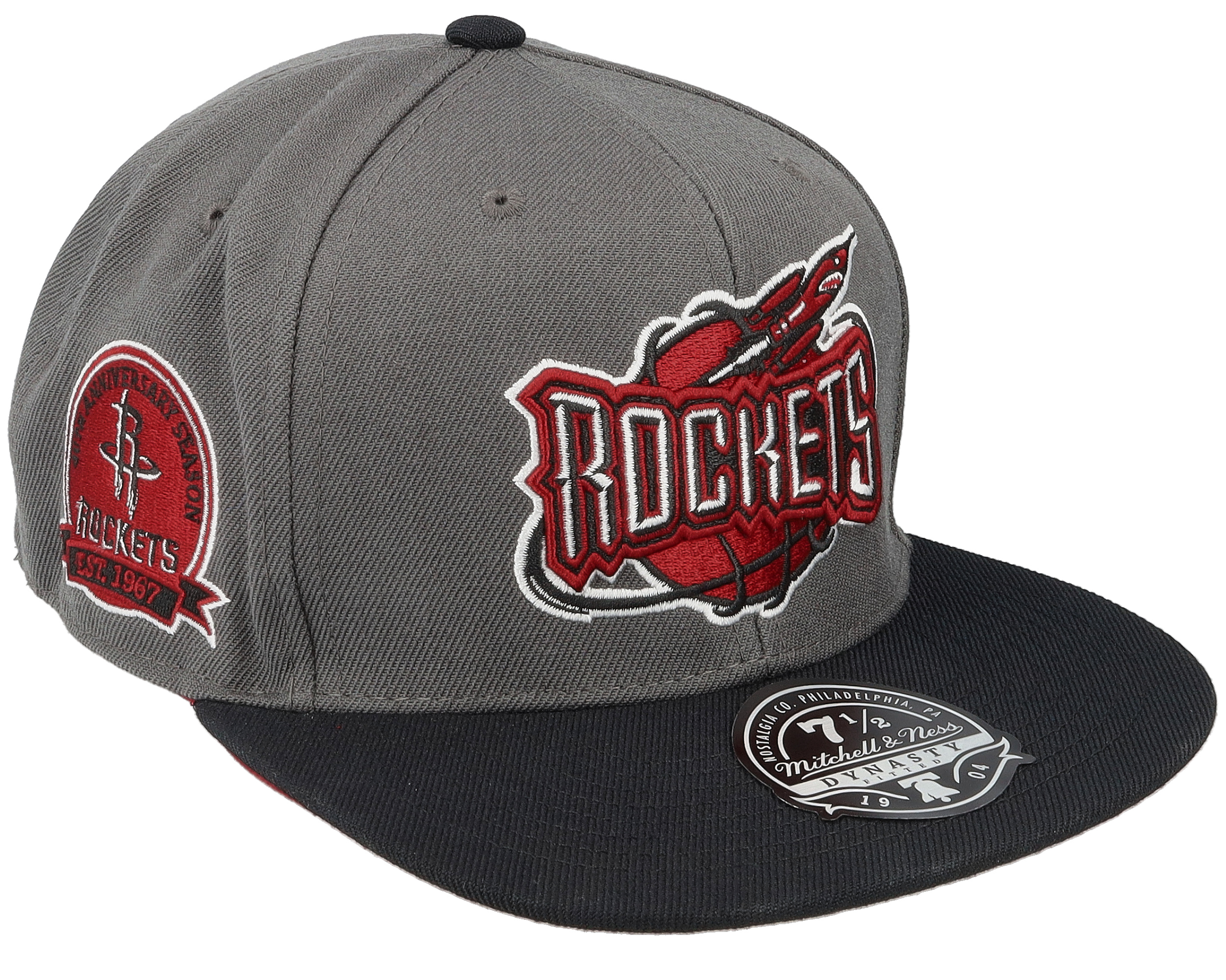 Bonés Houston Rockets Born And Bred Fitted Grey/Black Fitted - Mitchell & Ness