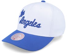 Los Angeles Lakers Team 2 Tone 2.0 Pro White/Royal Adjustable - Mitchell & Ness