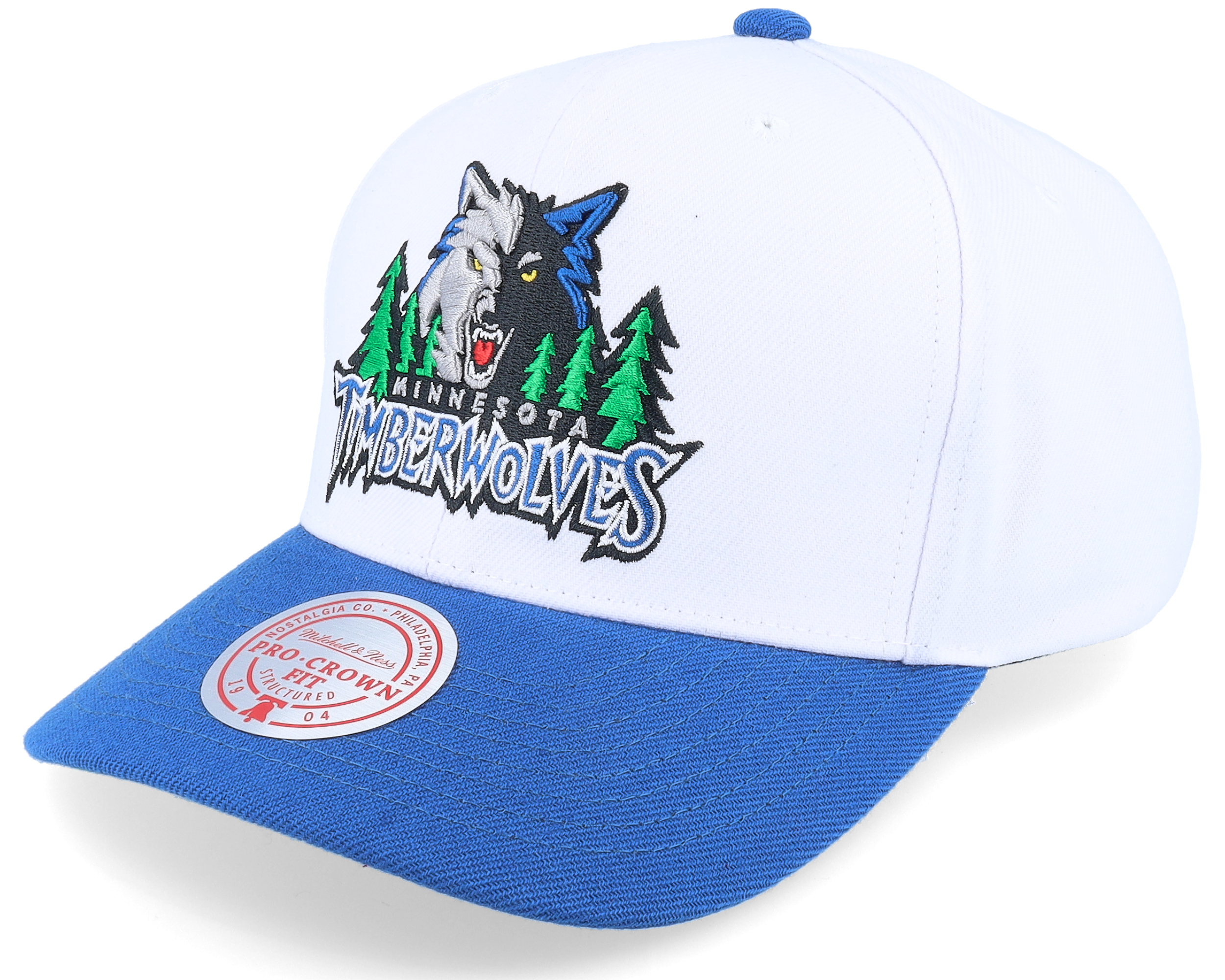 Mitchell & Ness Minnesota Timberwolves Team Two Tone 2.0 Blue Snapback Hat, MITCHELL & NESS HATS, CAPS