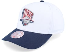 New Jersey Nets Team 2 Tone 2.0 Pro White/Navy Adjustable - Mitchell & Ness