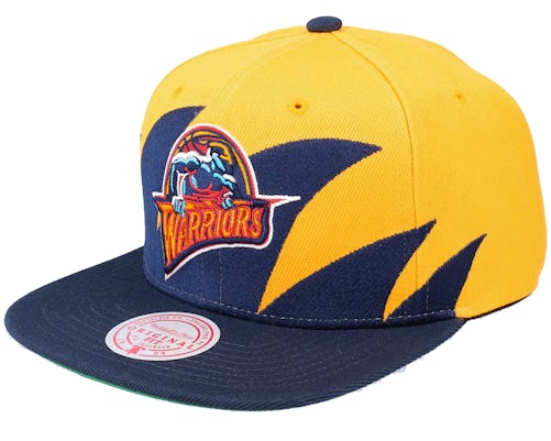 Mitchell & Ness Golden State Warriors Logo Snapback Hat Blue