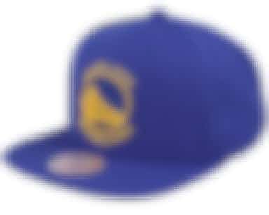 Golden State Warriors Tapestry Blue Snapback - Mitchell & Ness