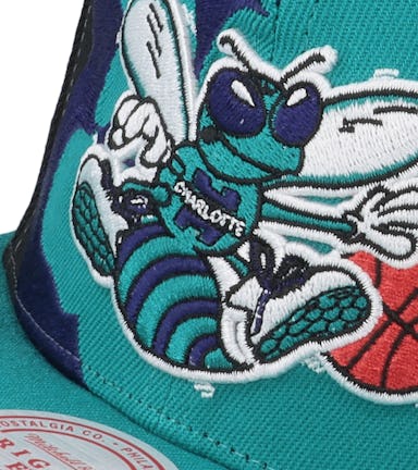 Charlotte Hornets Retroline Teal Snapback - Mitchell & Ness