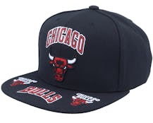 Chicago Bulls Front Loaded Black Snapback - Mitchell & Ness