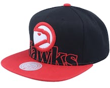 Atlanta Hawks  Low Big Face Black/red Snapback - Mitchell & Ness