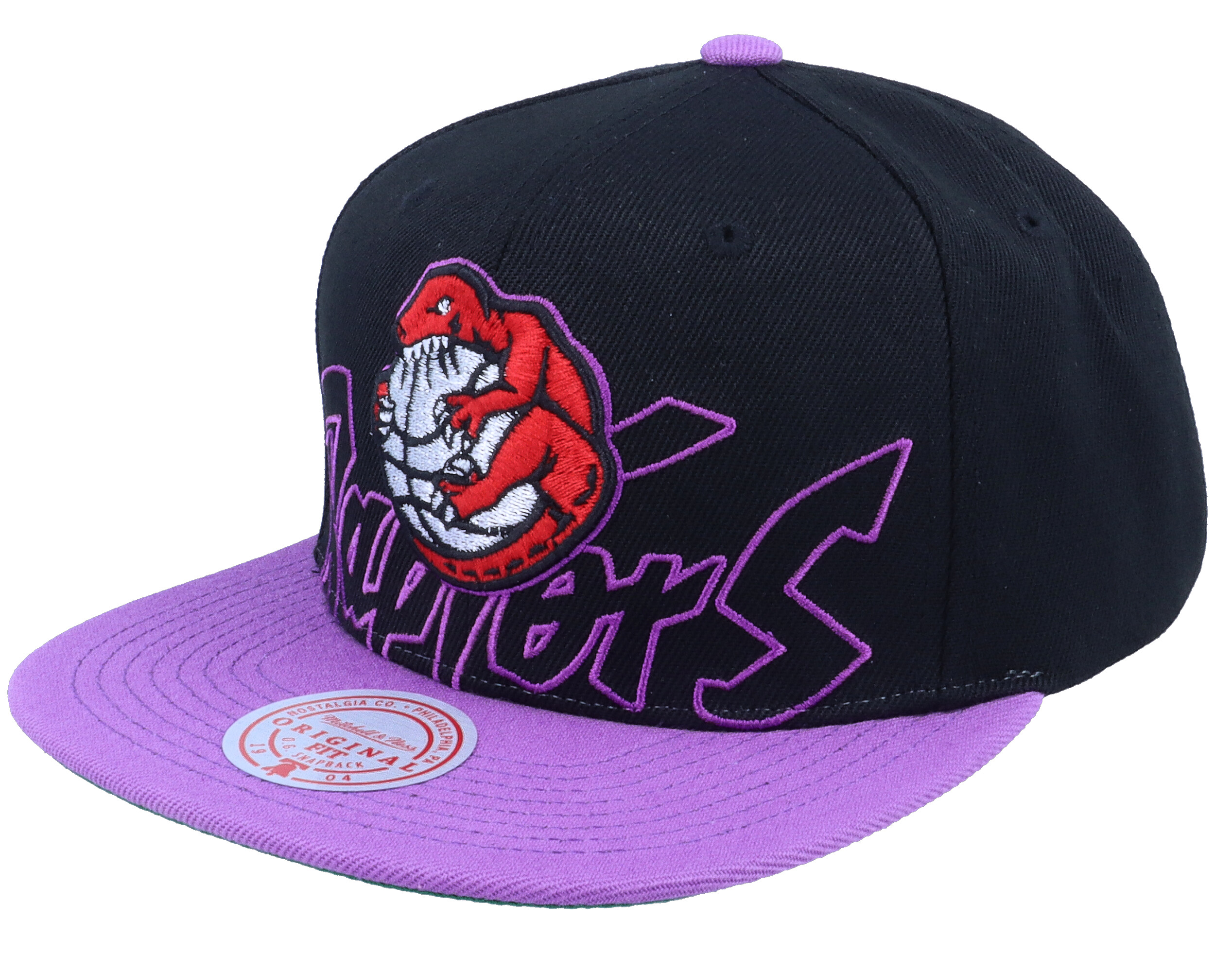 Toronto Raptors Purple Oversize Logo hat-NWT Mitchell & Ness