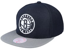 Brooklyn Nets Team 2 Tone 2.0 Black/Grey Snapback - Mitchell & Ness