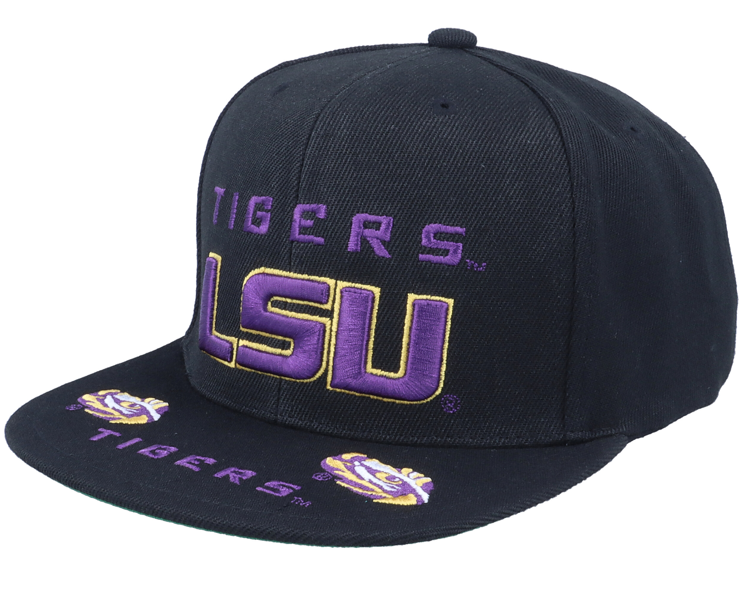 Louisiana State Tigers Front Loaded Black Snapback - Mitchell