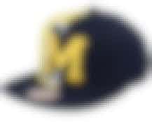 Michigan Wolverines Retroline Navy Snapback - Mitchell & Ness