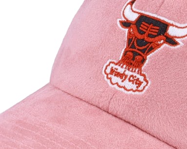 Chicago Bulls Suede Pink Dad Cap - Mitchell & Ness